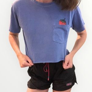 Comfort Color cropped tee pocket strawberry